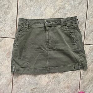 American Eagle Outfitters Olive Utility Mini Skirt